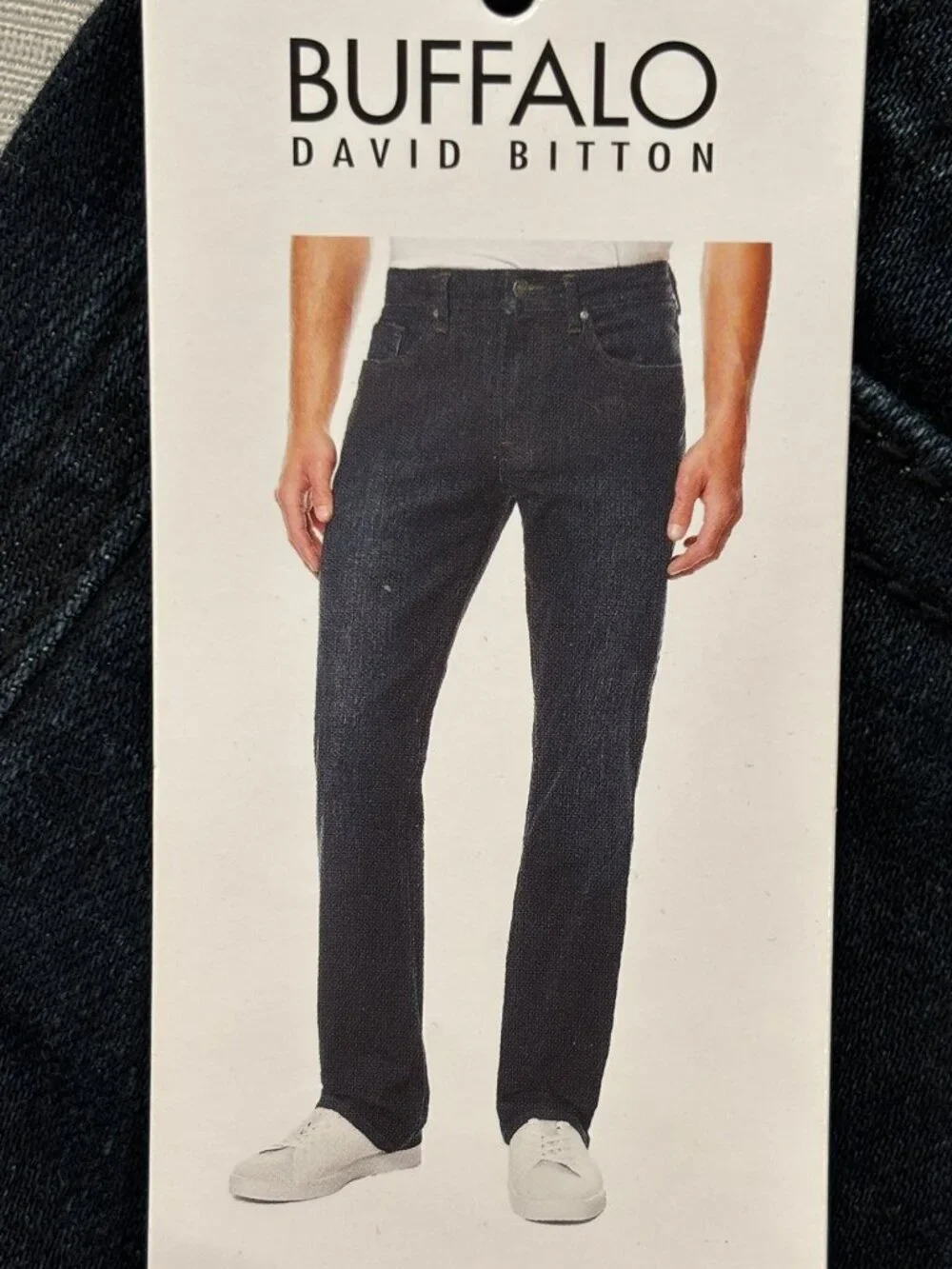 Buffalo David Bitton Jack Jeans Mens 34 x 32 Slim Fit Straight Dark Wash Denim - Picture 5 of 14
